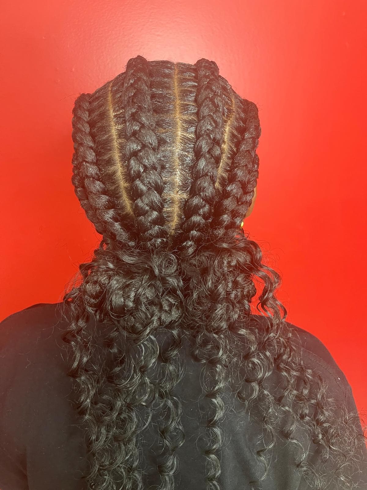 Professional braiding hairstyle at Solange Hair Braiding