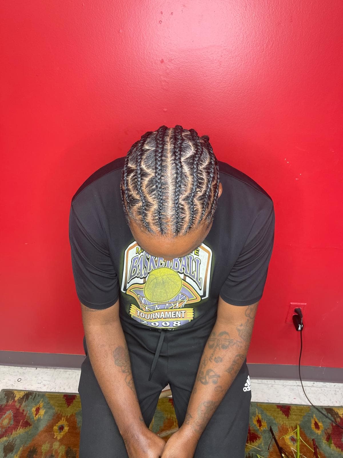 Beautiful protective hairstyle at Solange Hair Braiding